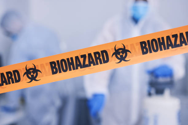 Professional Biohazard Cleanup technician working in Deerfield, MI